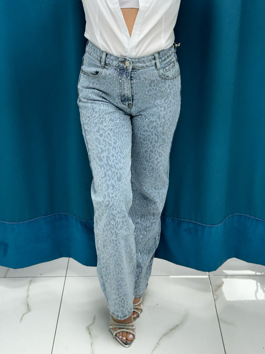 Jeans leopardato denim 7219