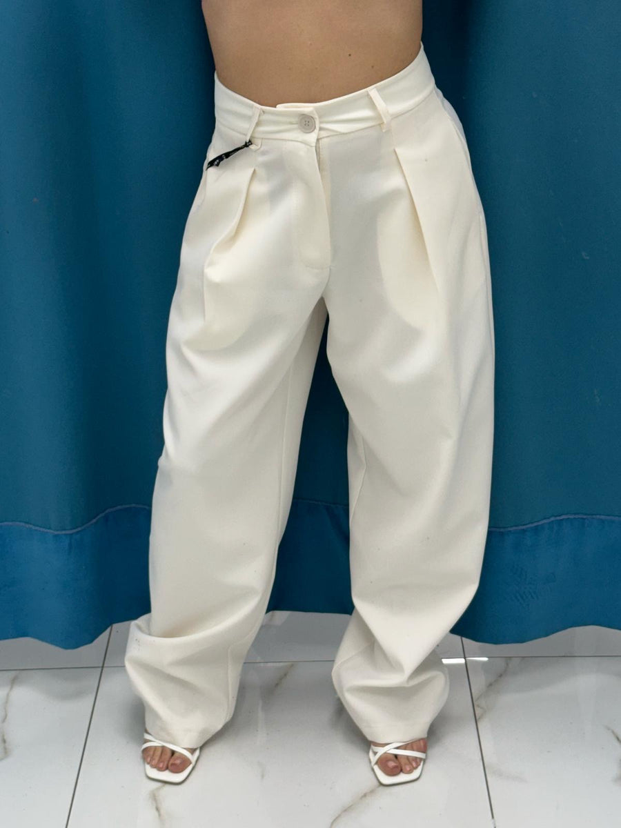 Pantalone slouchy panna Lumina 2220