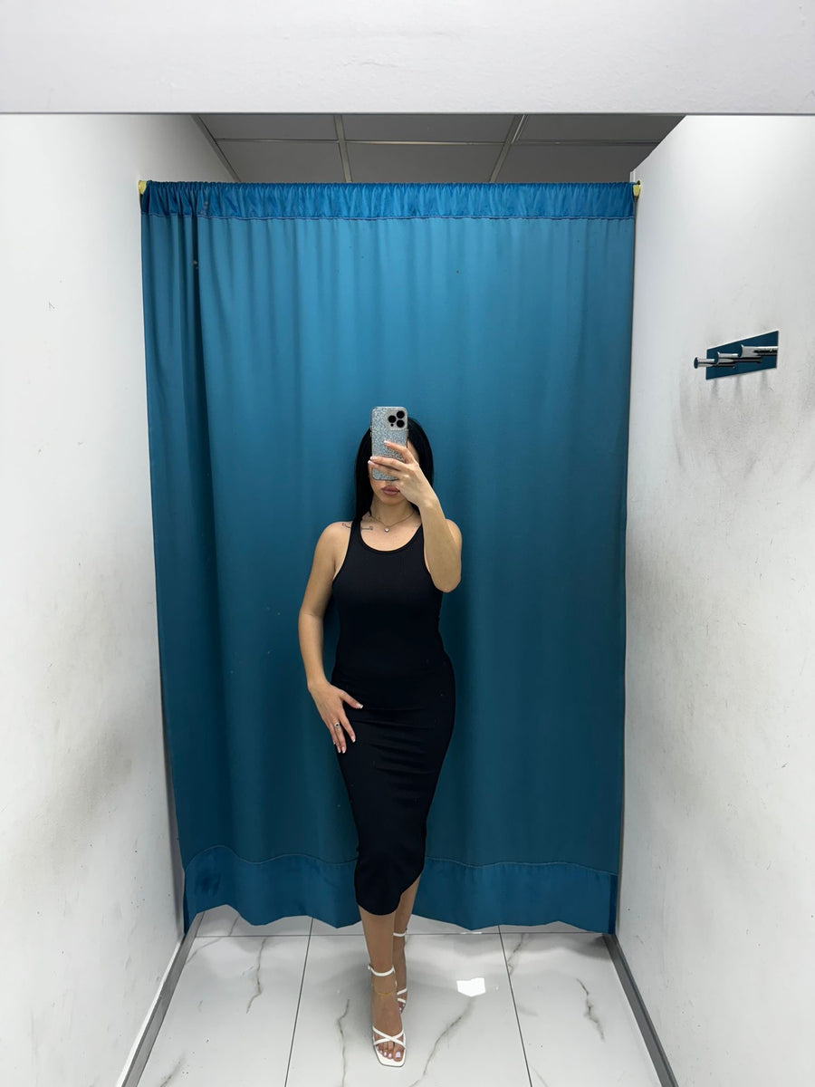 Vestito a costine basic 13848