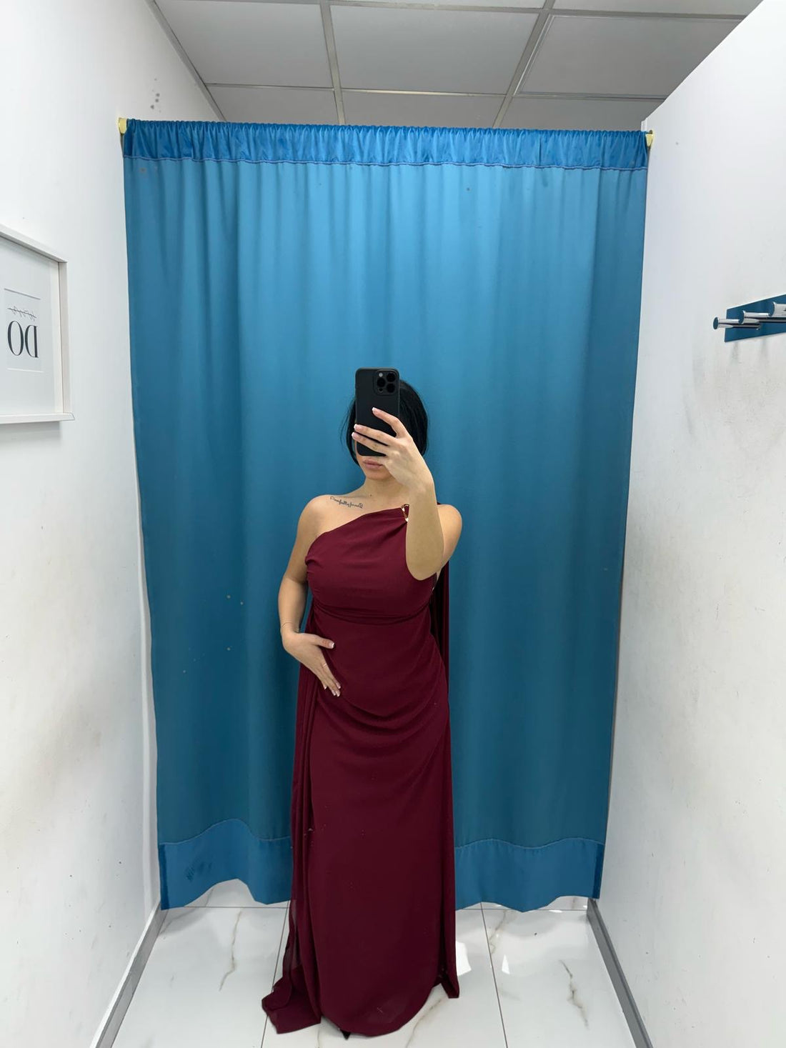 Vestito lungo monospalla 53450