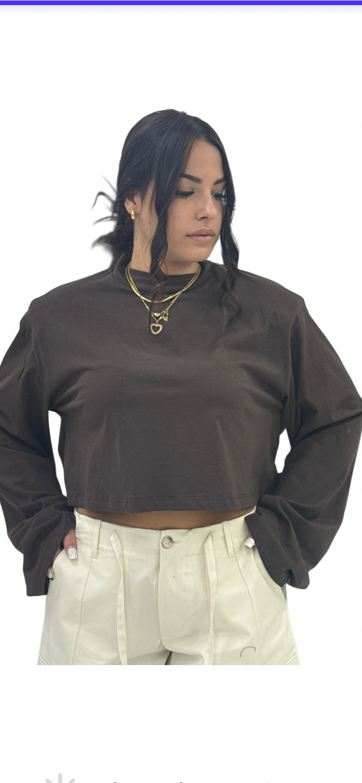 Maglia"Long Sleeve Crop top"-02703