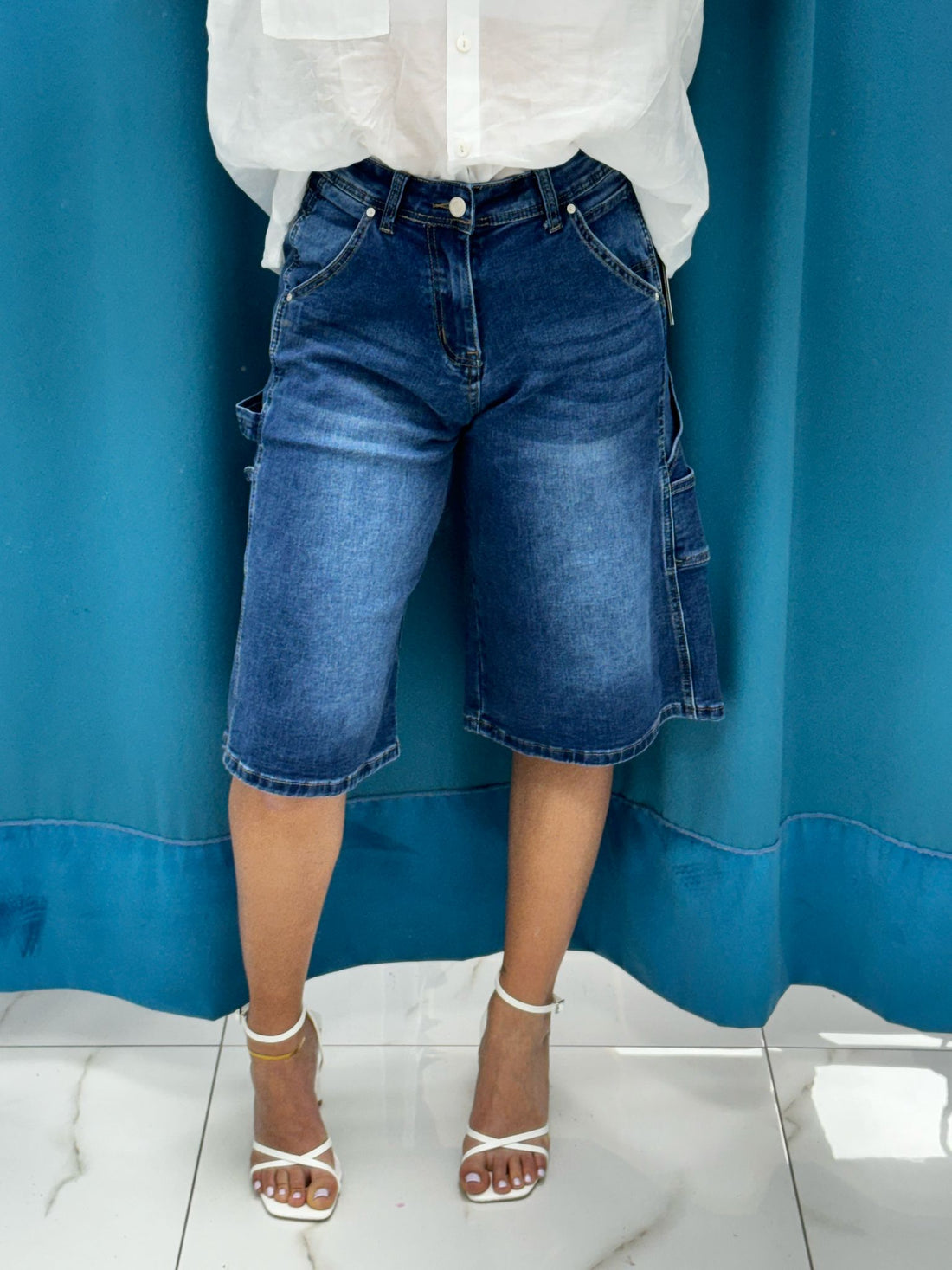 Bermuda denim cargo 8022