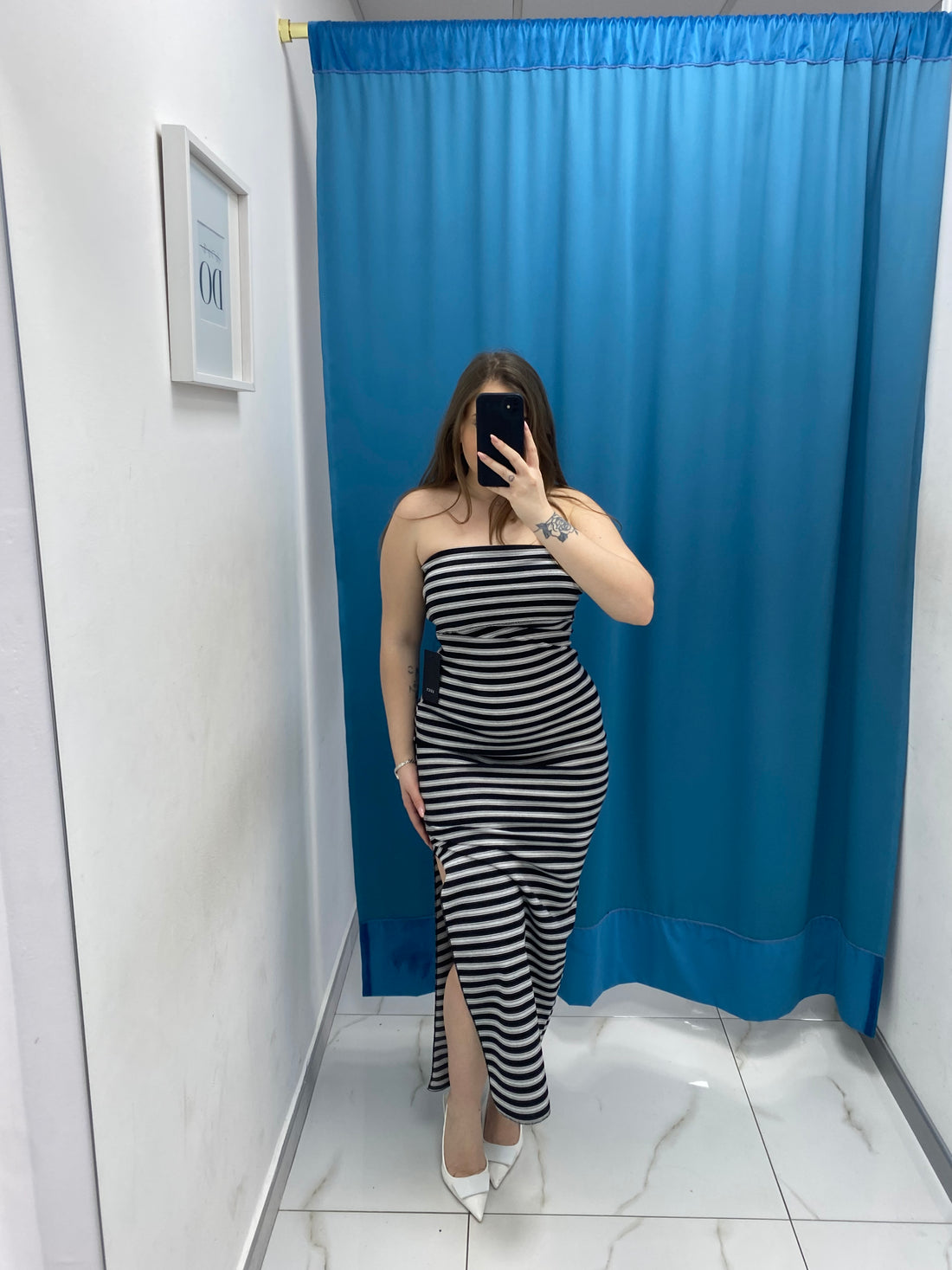 Vestito lungo a righe 19923
