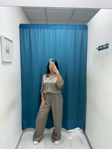 Pantalone palazzo satin 24205