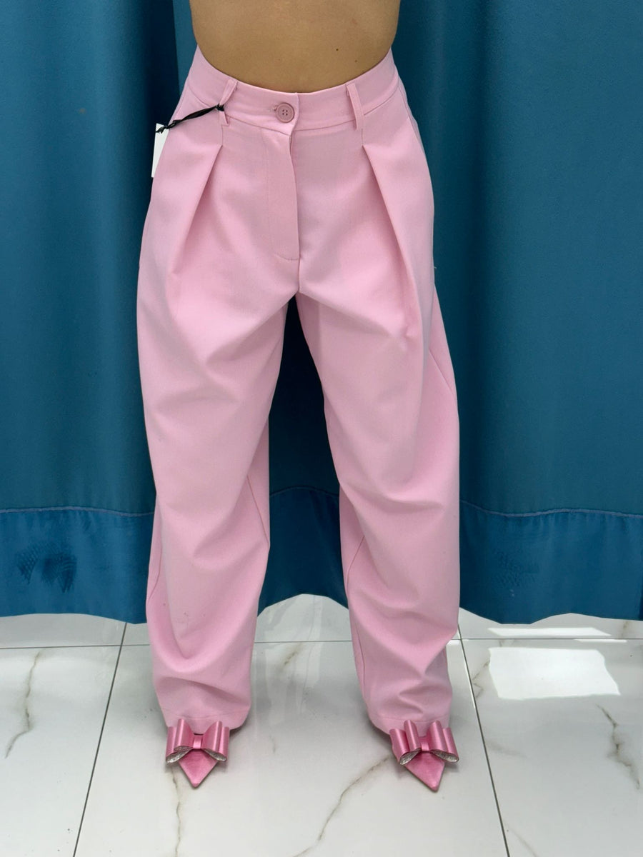 Pantalone slouchy rosa Lumina