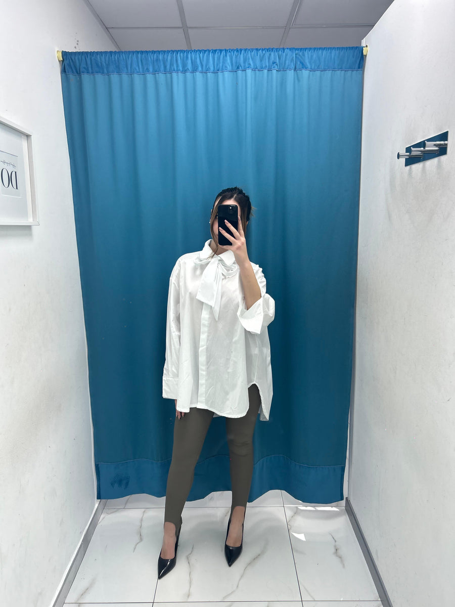 Camicia oversize con fiocco 159933