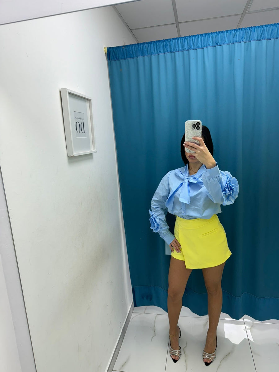 Gonna a pantaloncino giallo 246011