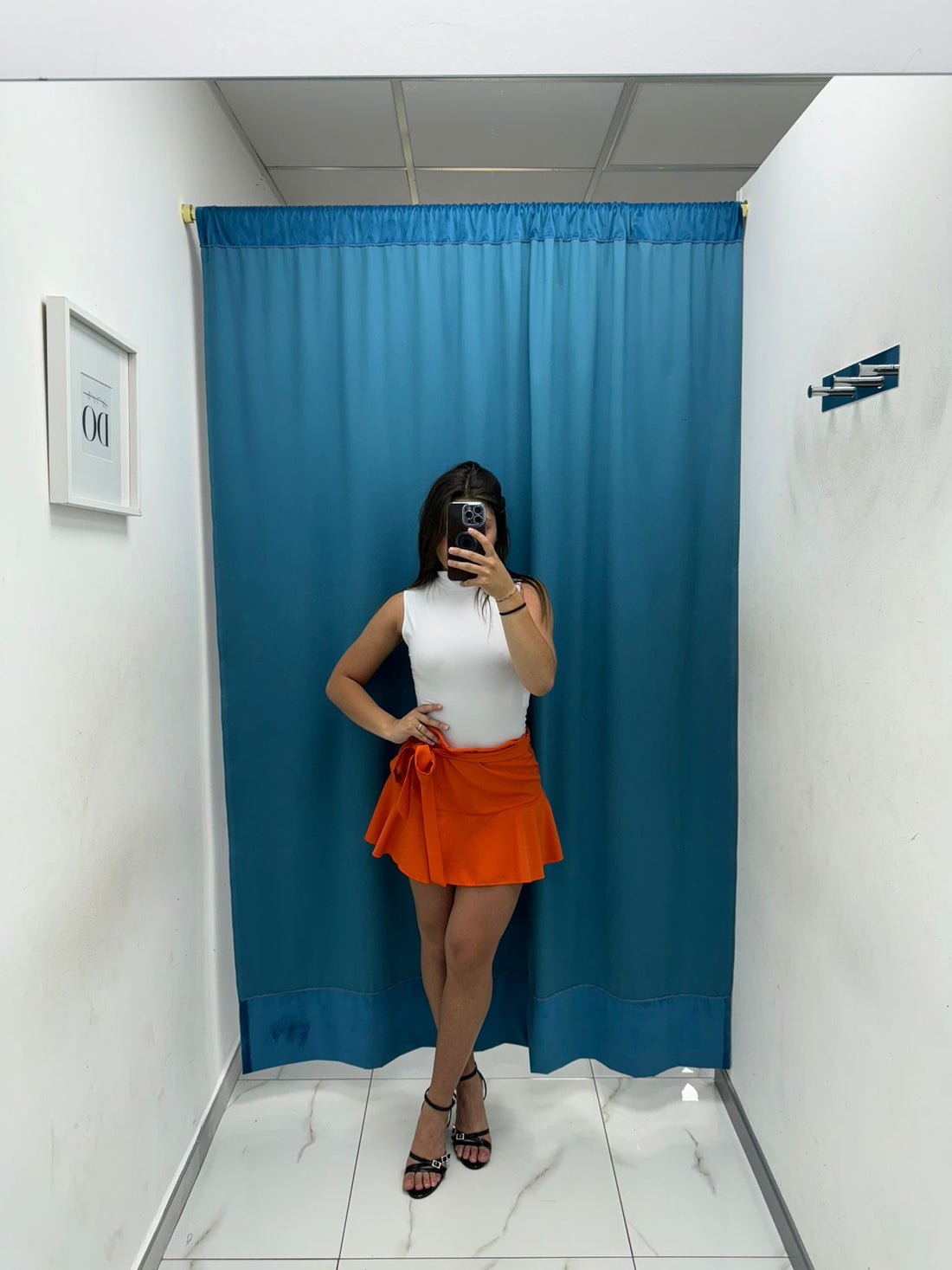 Gonna plissettata arancio 9022