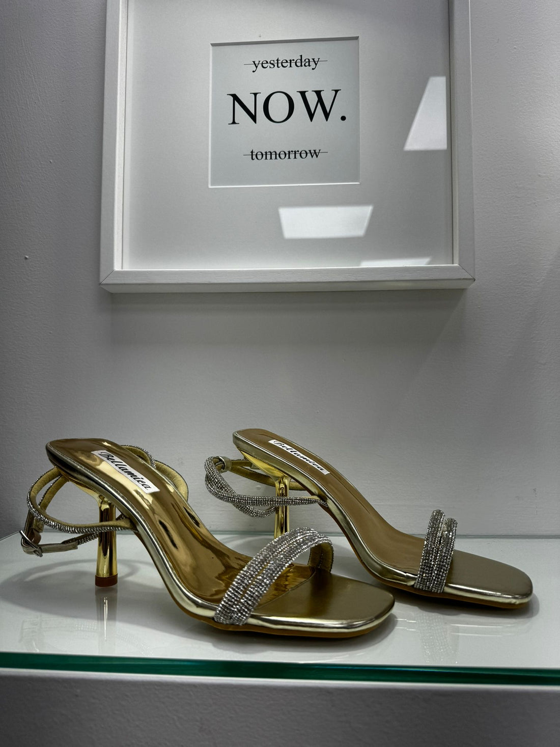 Sandali oro con strass 2252