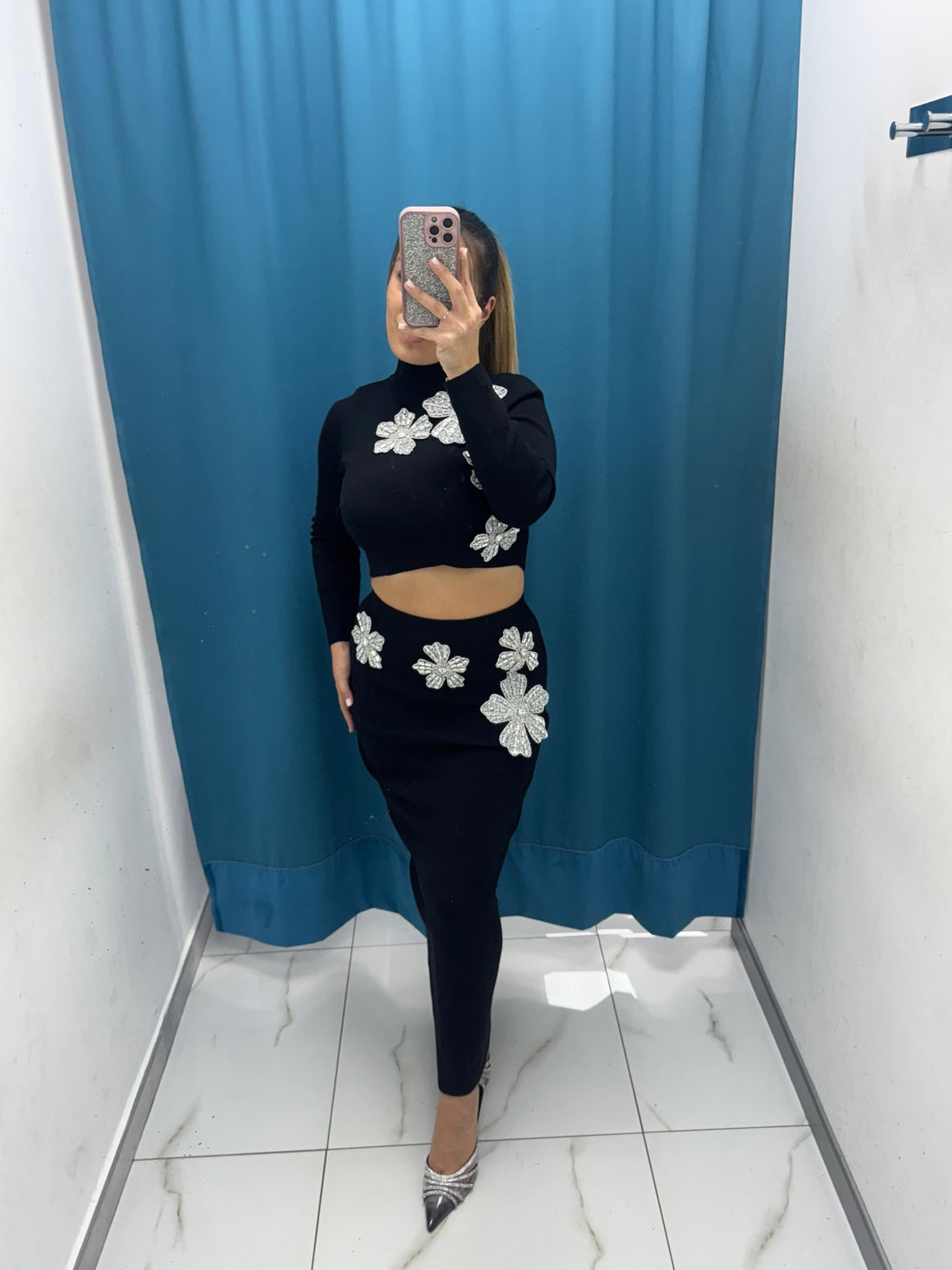 Twin Set Gonna e Maglia con Dettagli Sparkle-65090