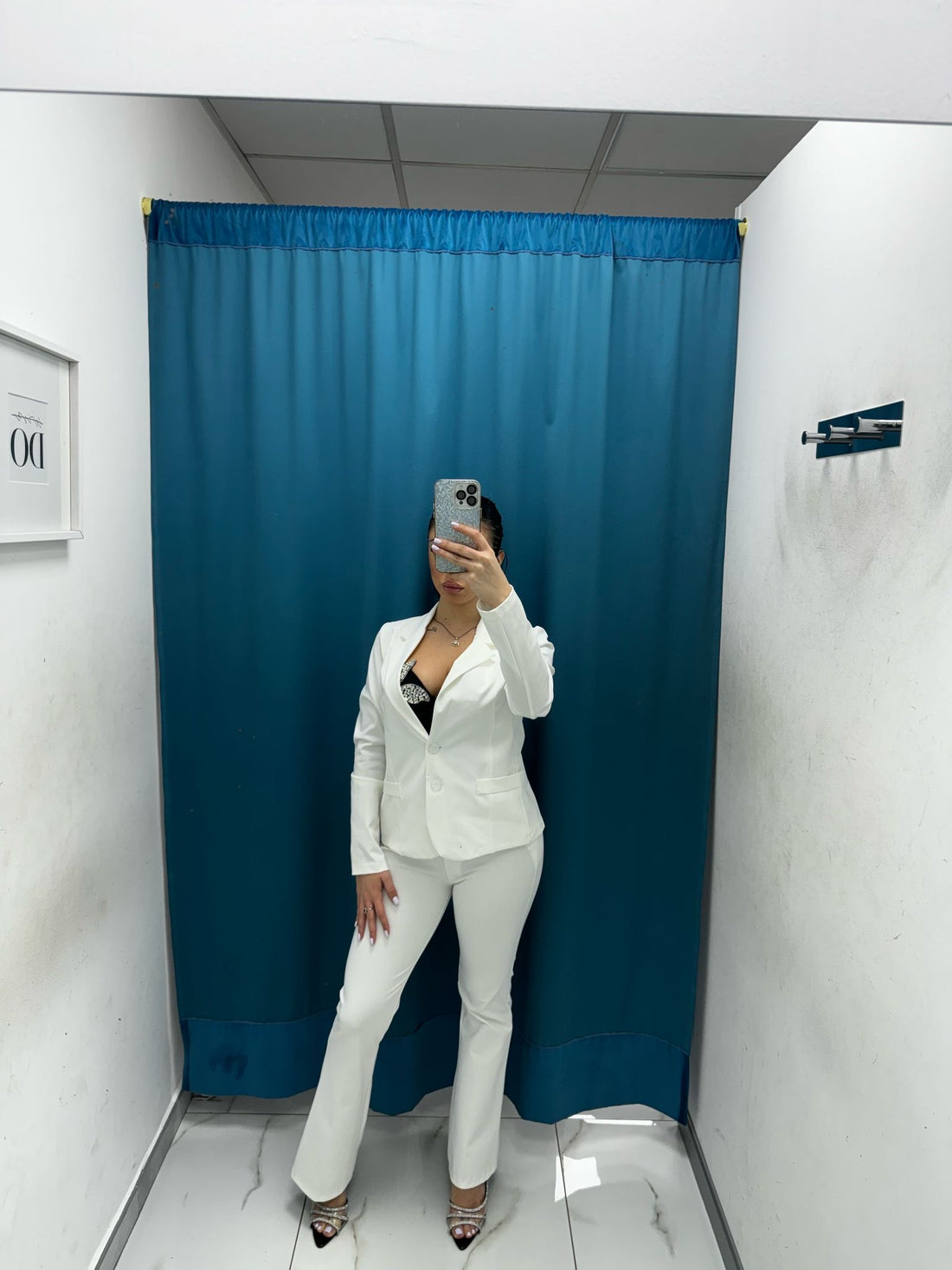 Pantalone slim bianco 51134