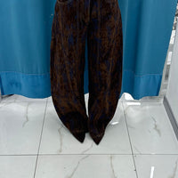 Mocha Velvet Pants - 6638