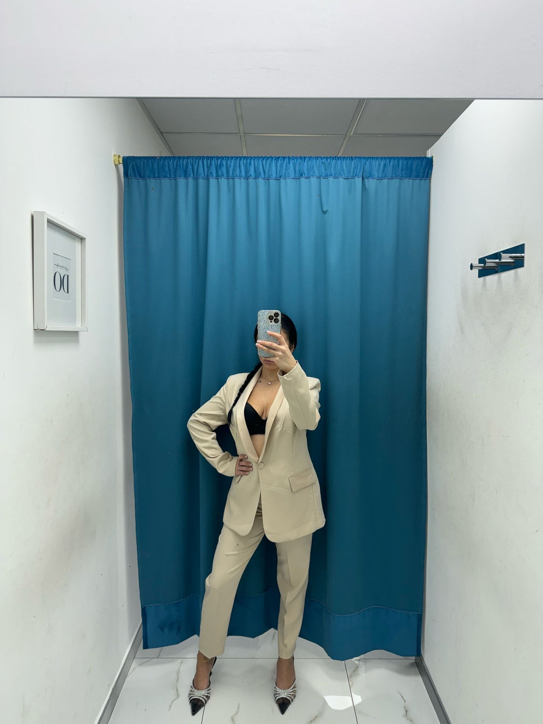 Tailleur giacca e pantalone beige 85613