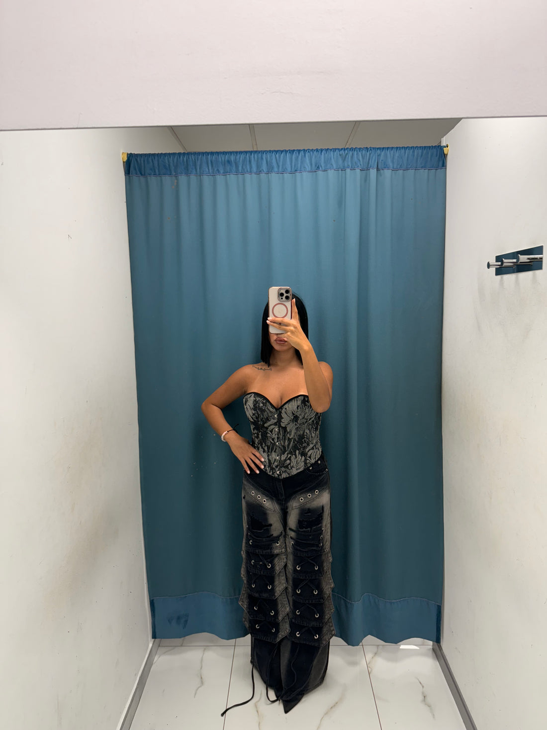 Jeans Wide Leg con Frange-22101