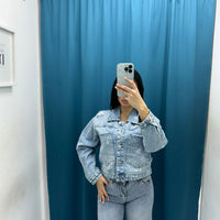 Giacca denim crop 3529