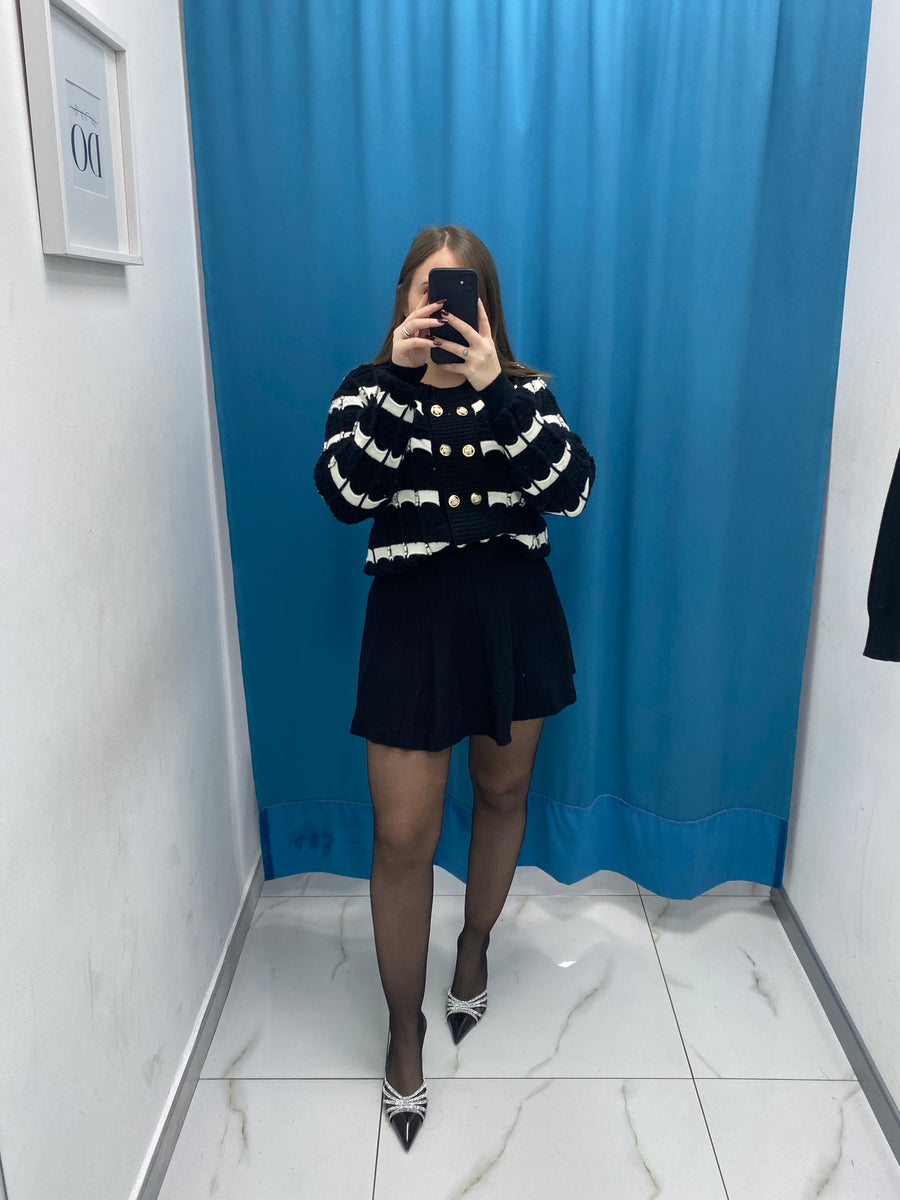 Gonna plissettata in lana 8040