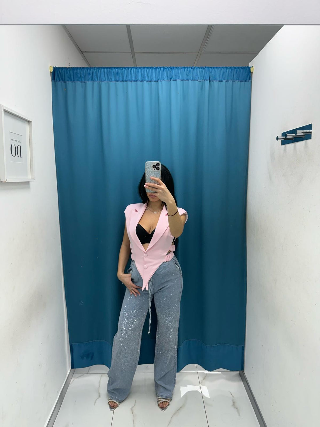 Jeans con strass 1028