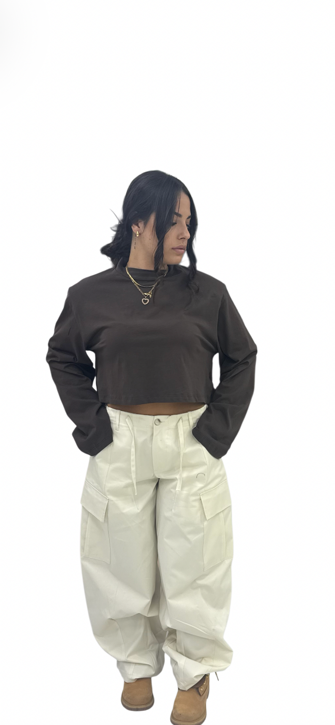 Maglia"Long Sleeve Crop top"-02703