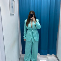 Tailleur satin giacca e pantalone GC32
