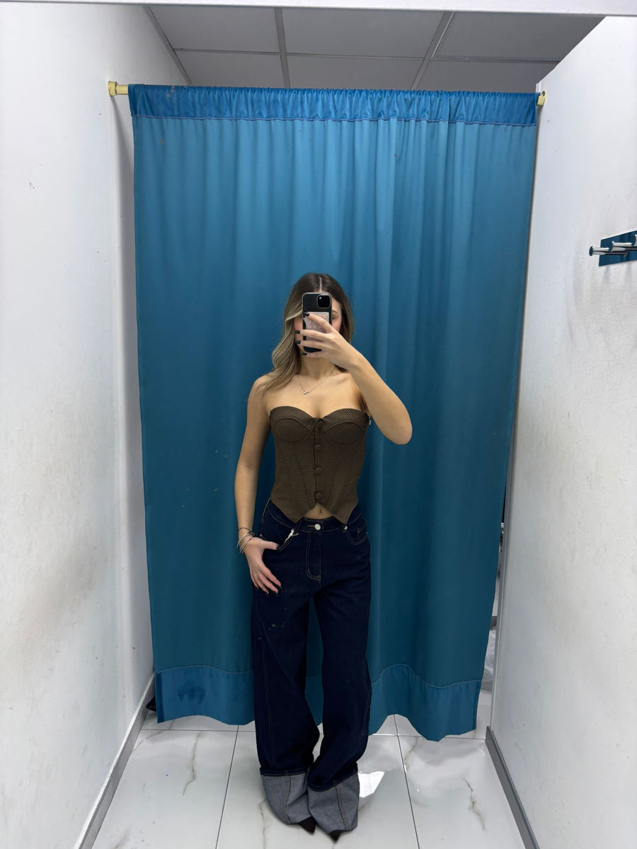 Mini Check Corset - 1198