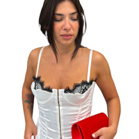 Corsetto bianco/nero - 164