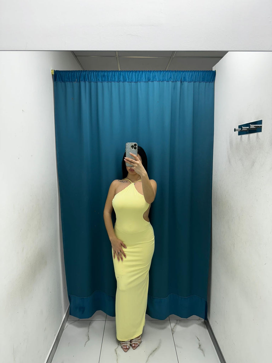Vestito lungo con scollo sul retro 13659