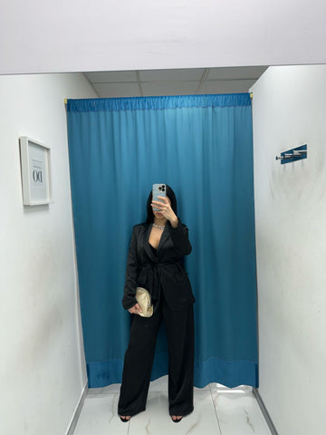 Tailleur satin nero 30906