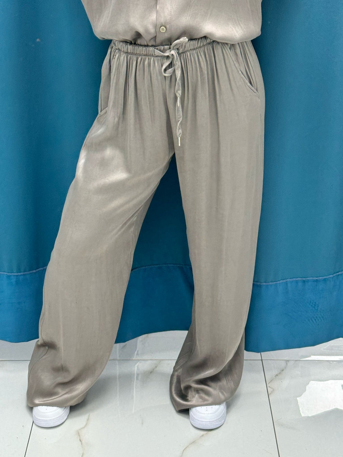 Pantalone palazzo satin 24205