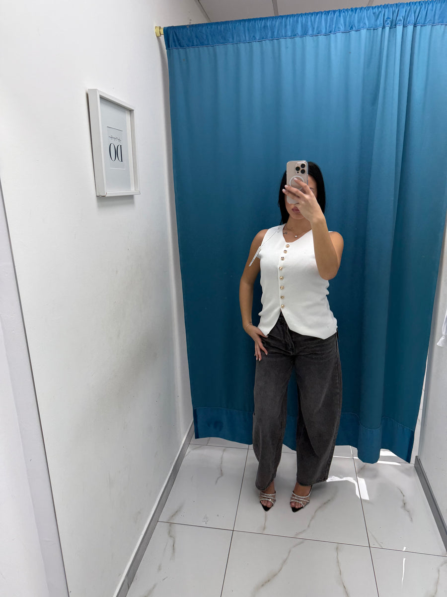 Jeans balloon grigio 24131