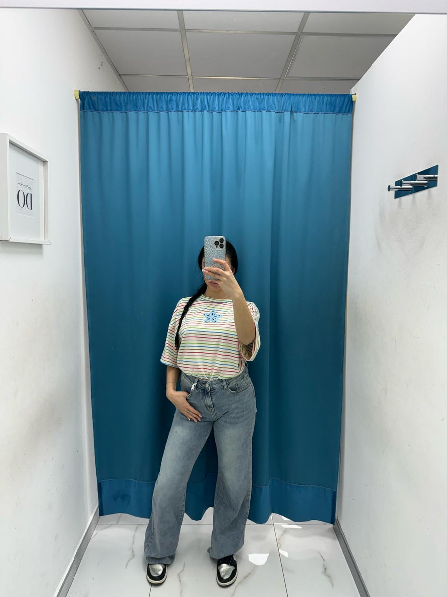 Jeans con strass sul retro 1163