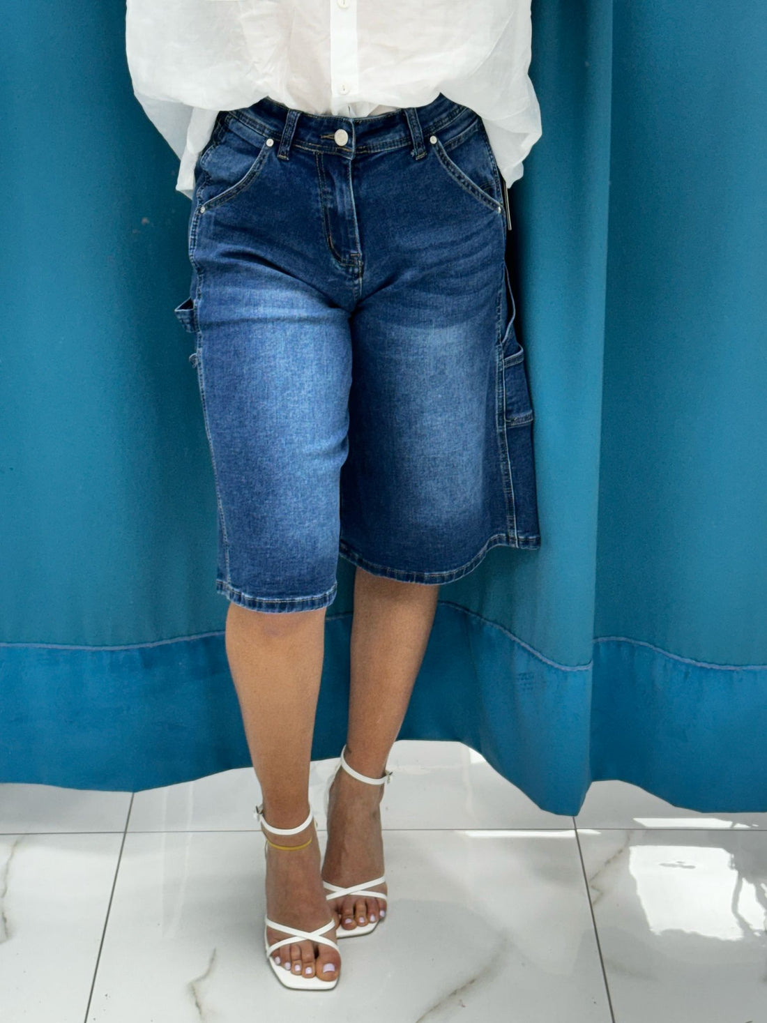 Bermuda denim cargo 8022