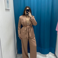 Tailleur satin giacca e pantalone GC32