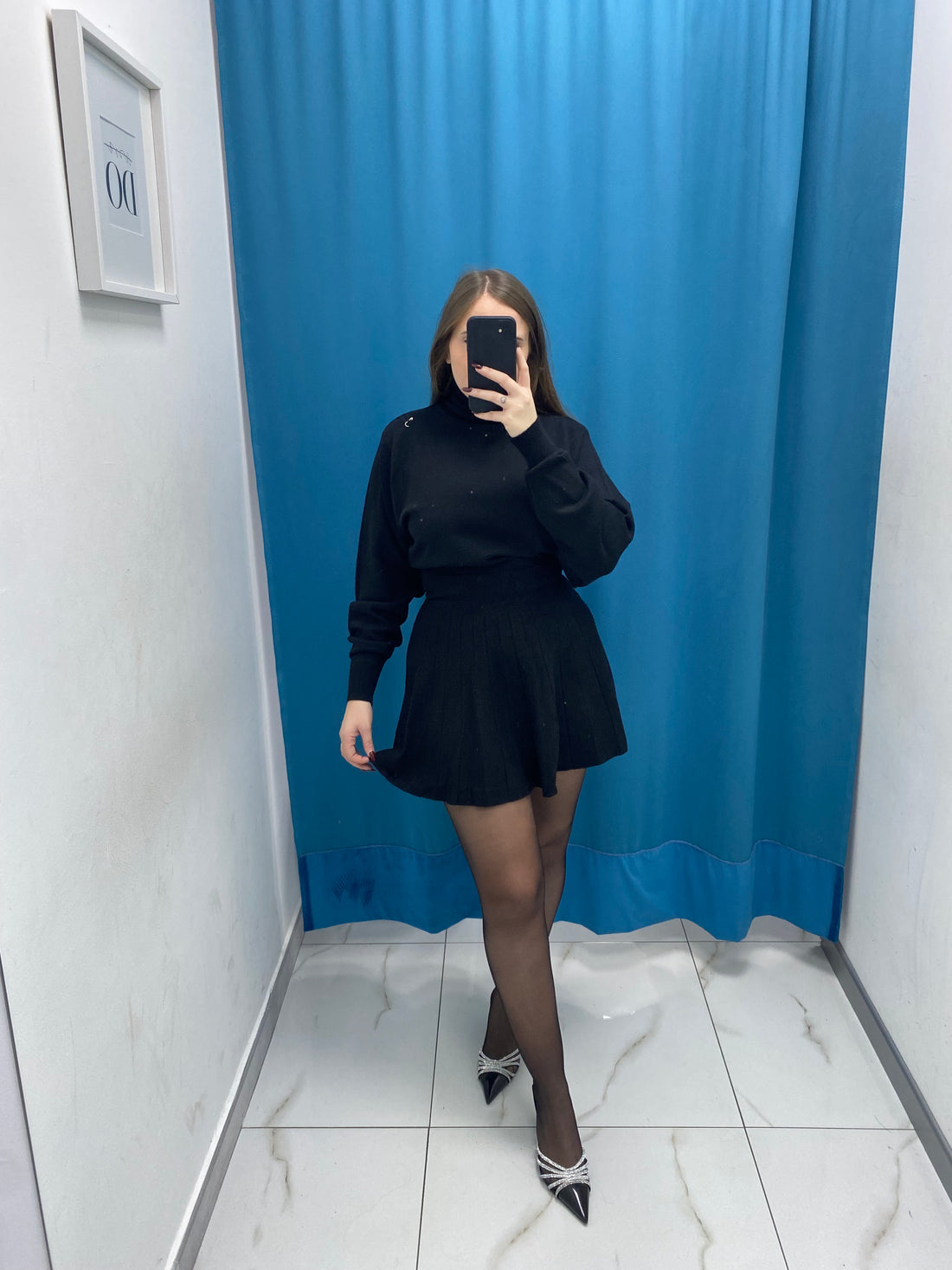 Gonna plissettata in lana 8040