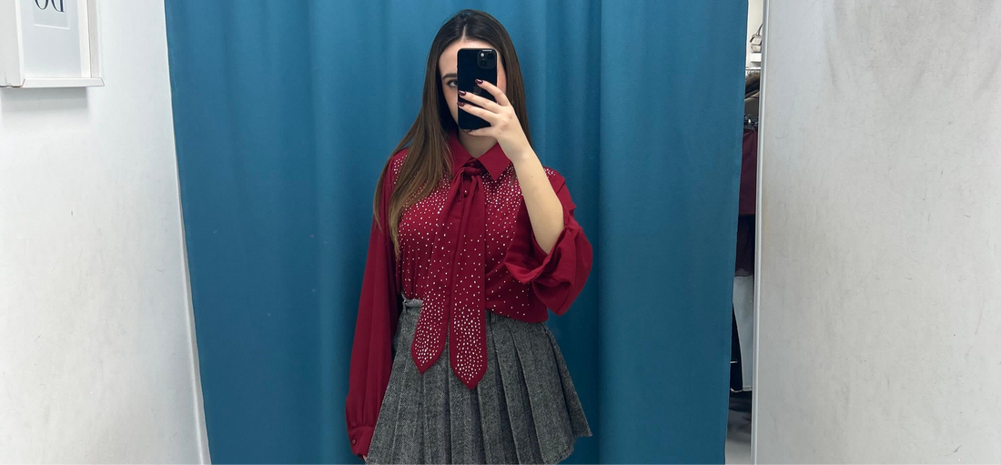 Camicia shine rossa 28155