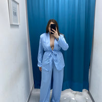 Tailleur satin giacca e pantalone GC32