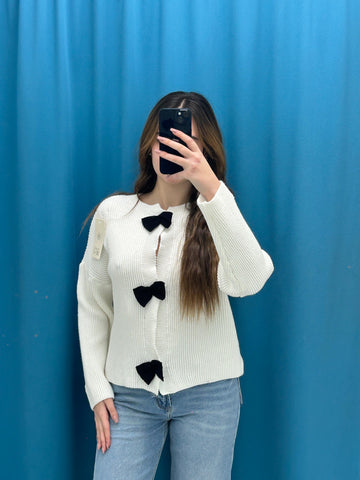 Cardigan con fiocchi 24921