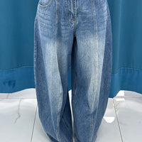 Jeans"Vertical Line Straight”-F8009
