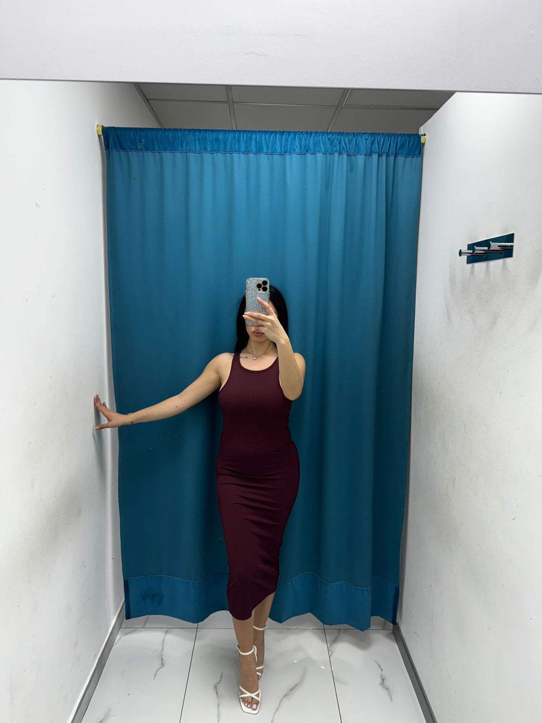 Vestito a costine basic 13848