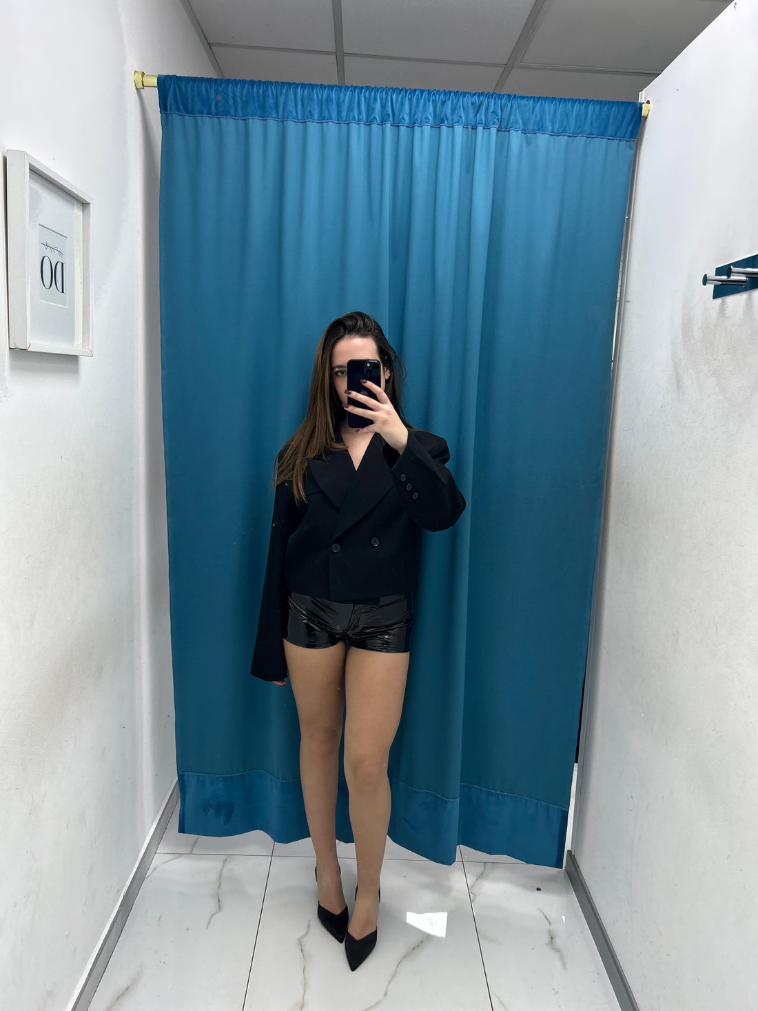 Shorts vinile vita bassa 6659