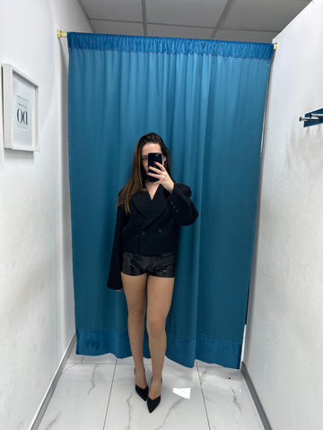 Shorts vinile vita bassa 6659