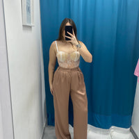 Tailleur satin giacca e pantalone GC32