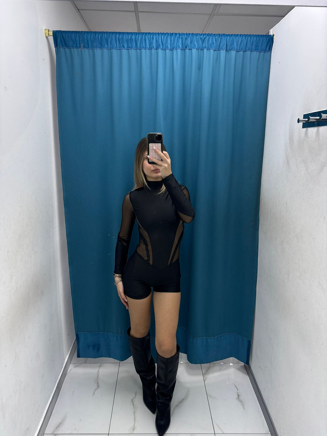 Shadow Mesh Romper - 6039