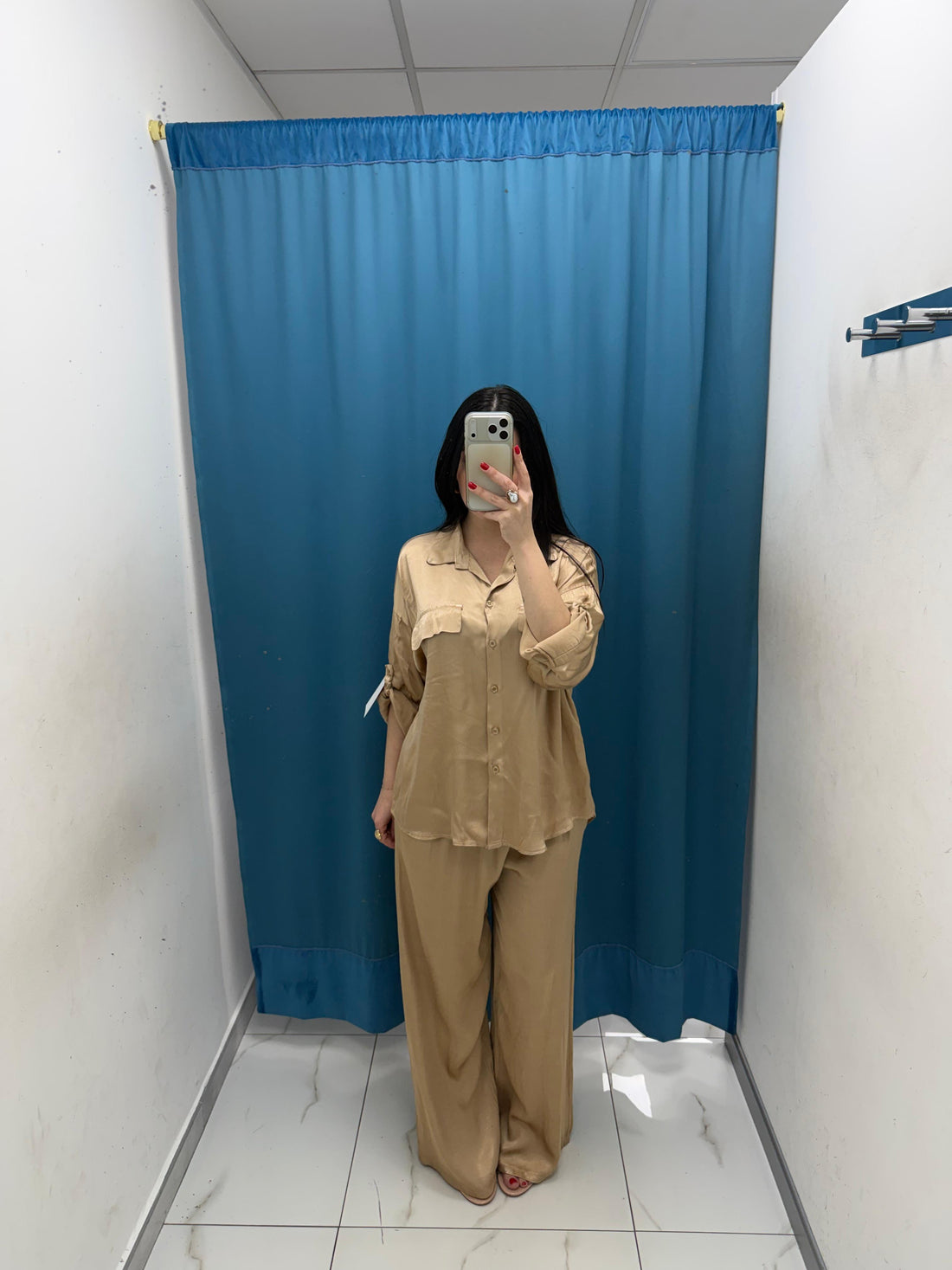Pantalone palazzo satin 24205