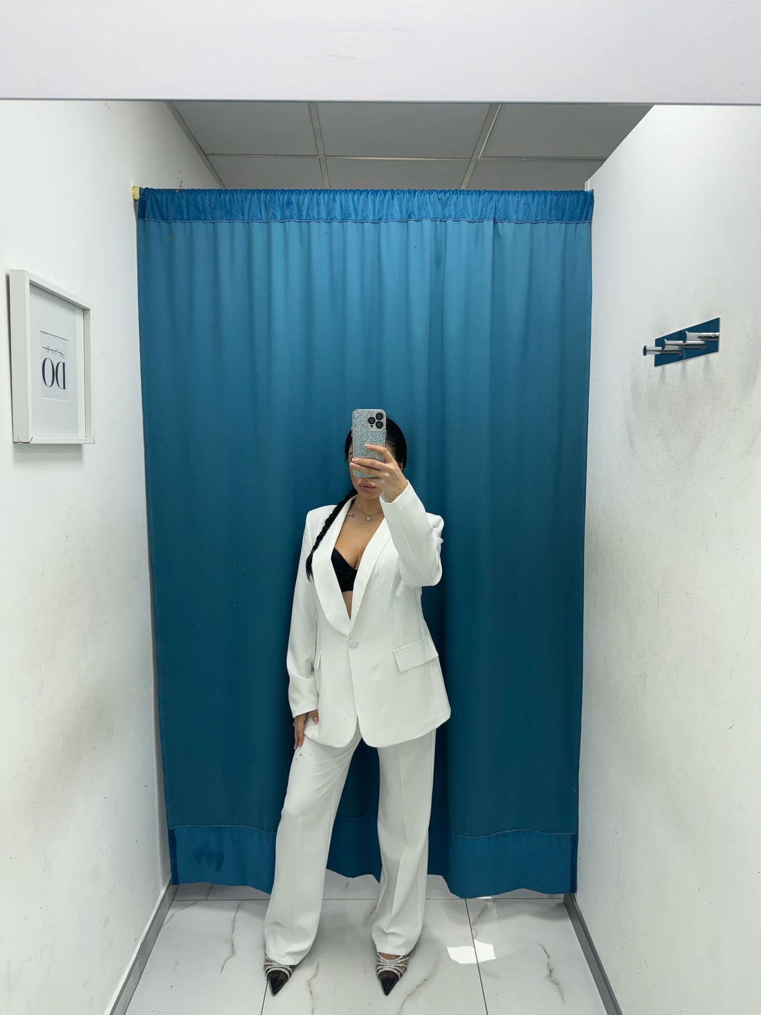Tailleur giacca e pantalone bianco 85613