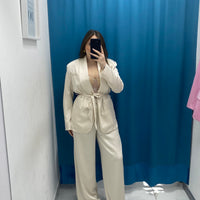 Tailleur satin giacca e pantalone GC32