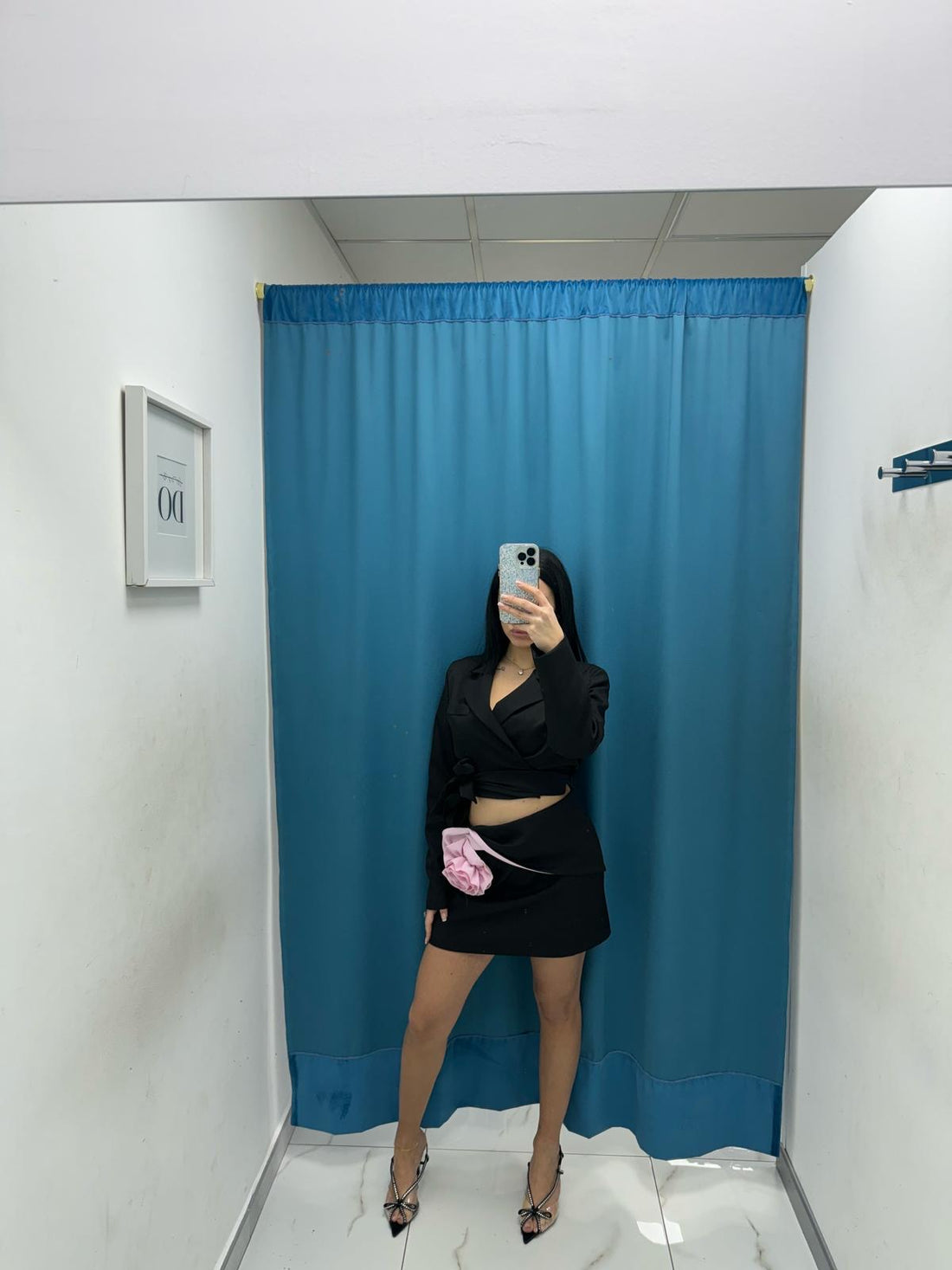 Coordinato giacca e gonna con rosa 13174