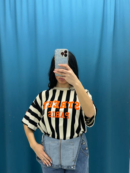 T-shirt a righe 16606