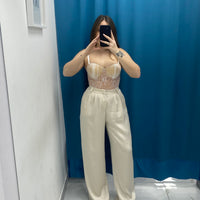 Tailleur satin giacca e pantalone GC32
