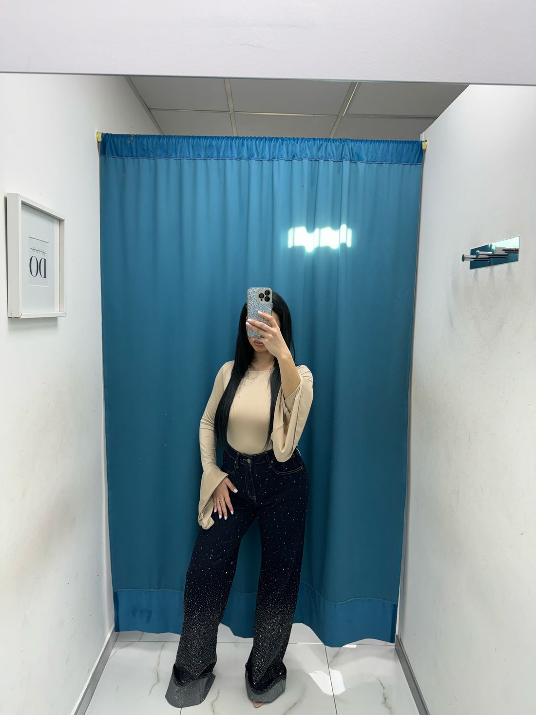 Jeans brillantini con risvolto 1315