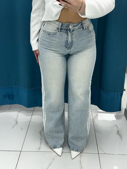 Jeans con riga laterale 55452